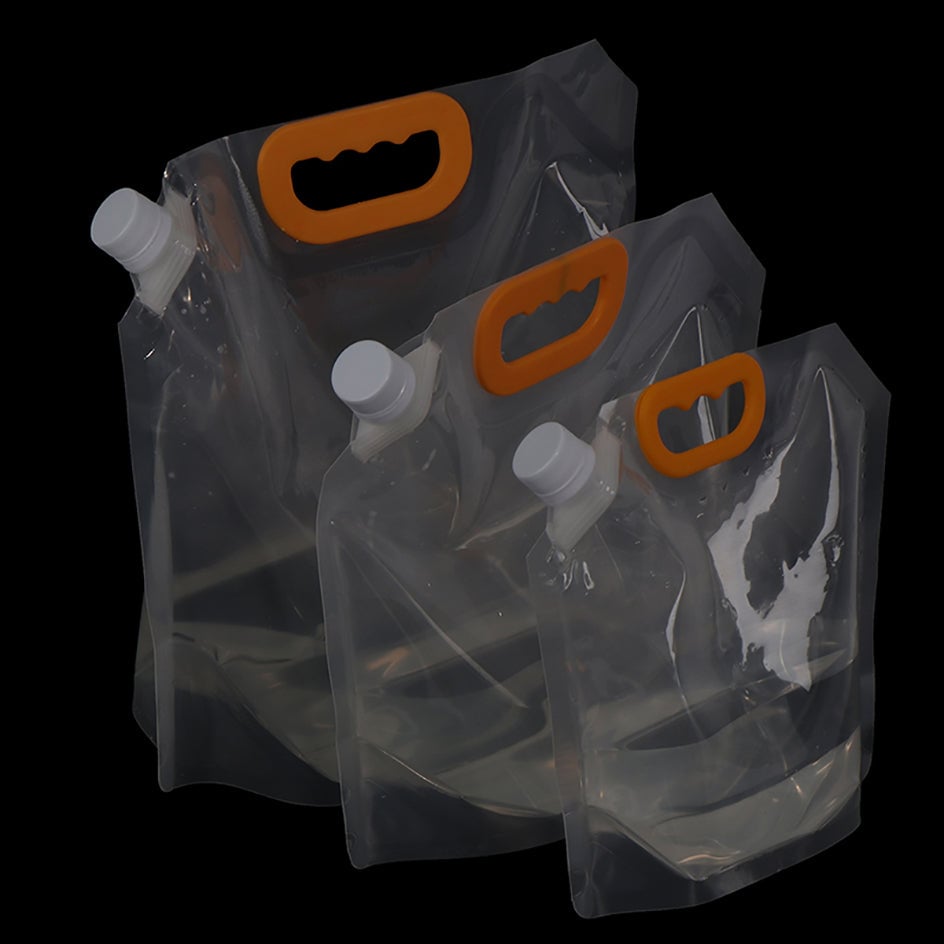 Foldable Beer Bag Transparent Stand-Up Plastic Juice Milk Packaging Bag Outdoor Camping Hiking Portable Water Bags Image 4