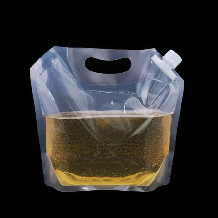 Foldable Beer Bag Transparent Stand-Up Plastic Juice Milk Packaging Bag Outdoor Camping Hiking Portable Water Bags Image 9