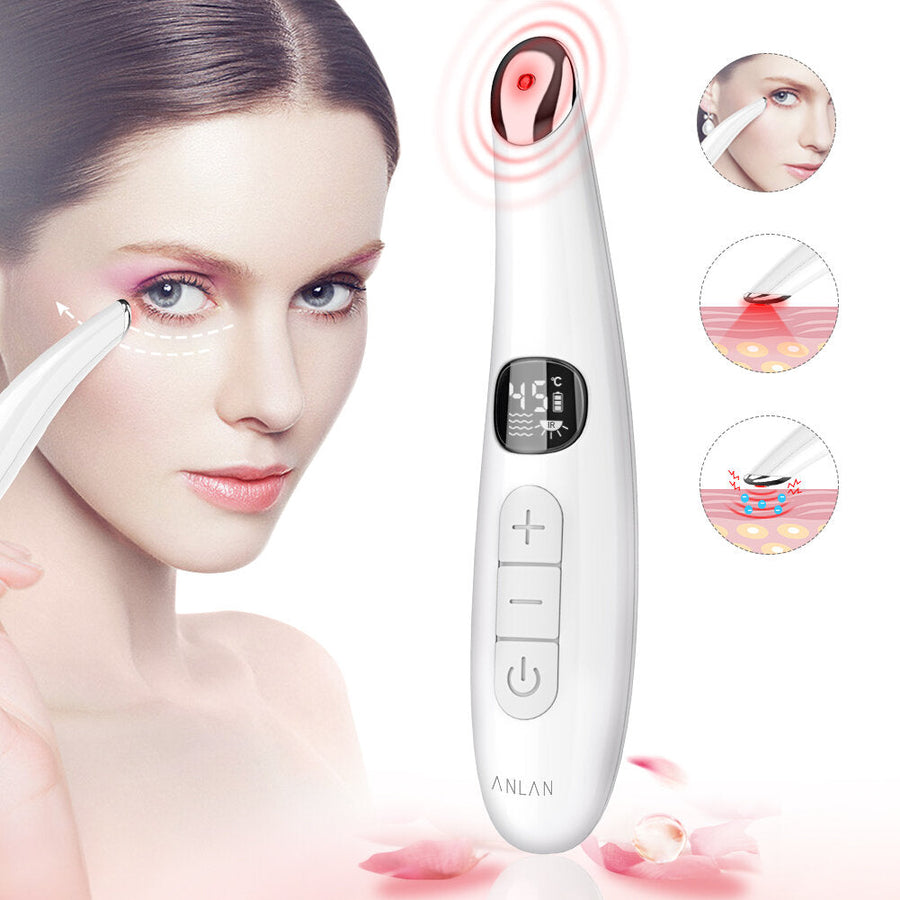 Hot Compress Eye Beauty Device Anti Wrinkle Eliminate Eye Bags Eye Massage Anti Aging Eye Care LED Display Screen USB Image 1