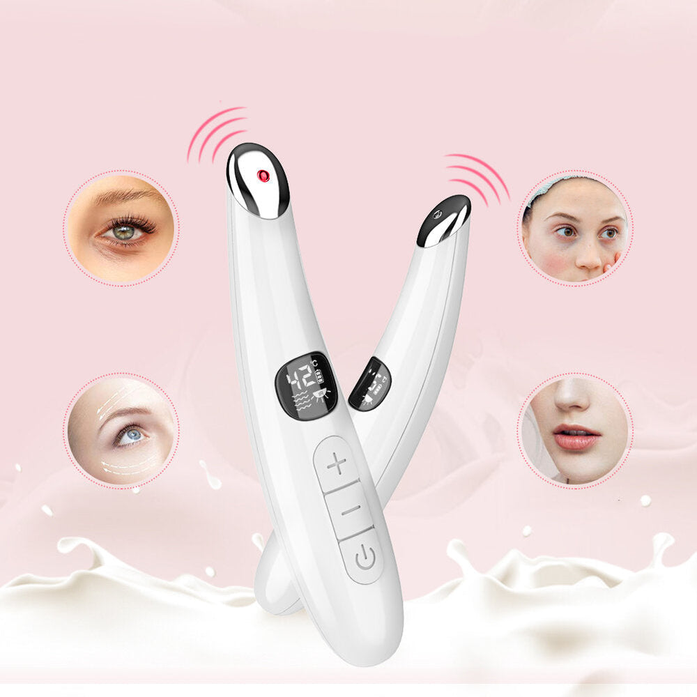 Hot Compress Eye Beauty Device Anti Wrinkle Eliminate Eye Bags Eye Massage Anti Aging Eye Care LED Display Screen USB Image 2