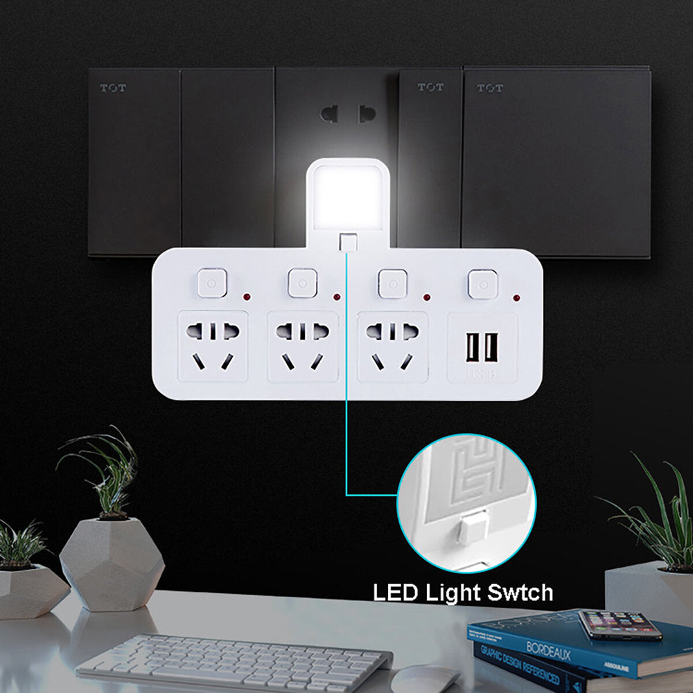LED USB Wall Charger with 2 USB Charging Ports Wall Mount Charging Center Adapter for iPhone 12 12Pro Max Home Office Image 2