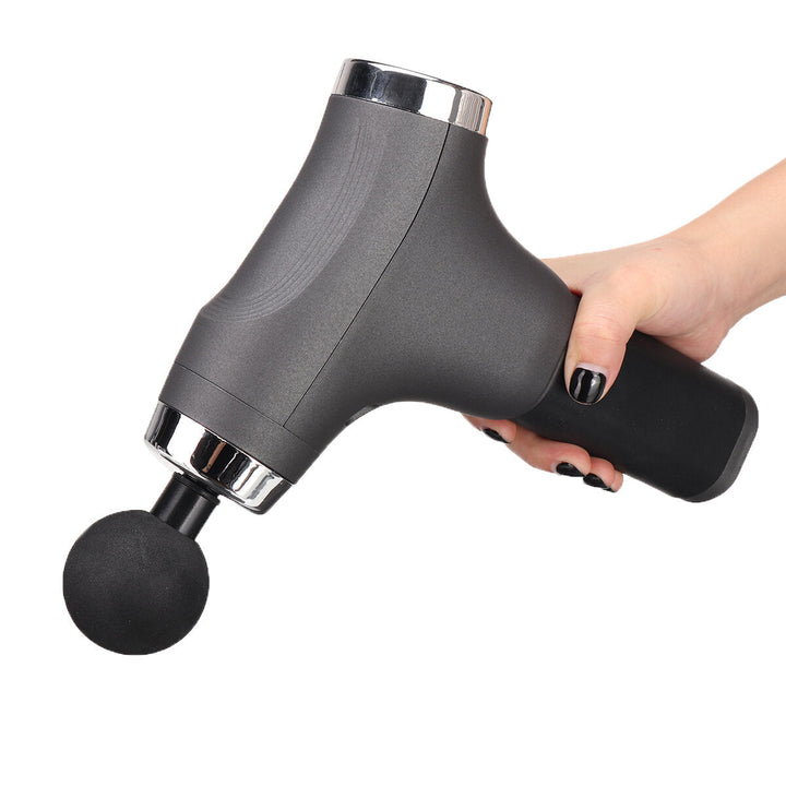 LCD Electric Percussive Massager Guns 6 Gears Hand Held Therapy Device For Deep Muscles Relaxing Shock Vibration Massage Image 6