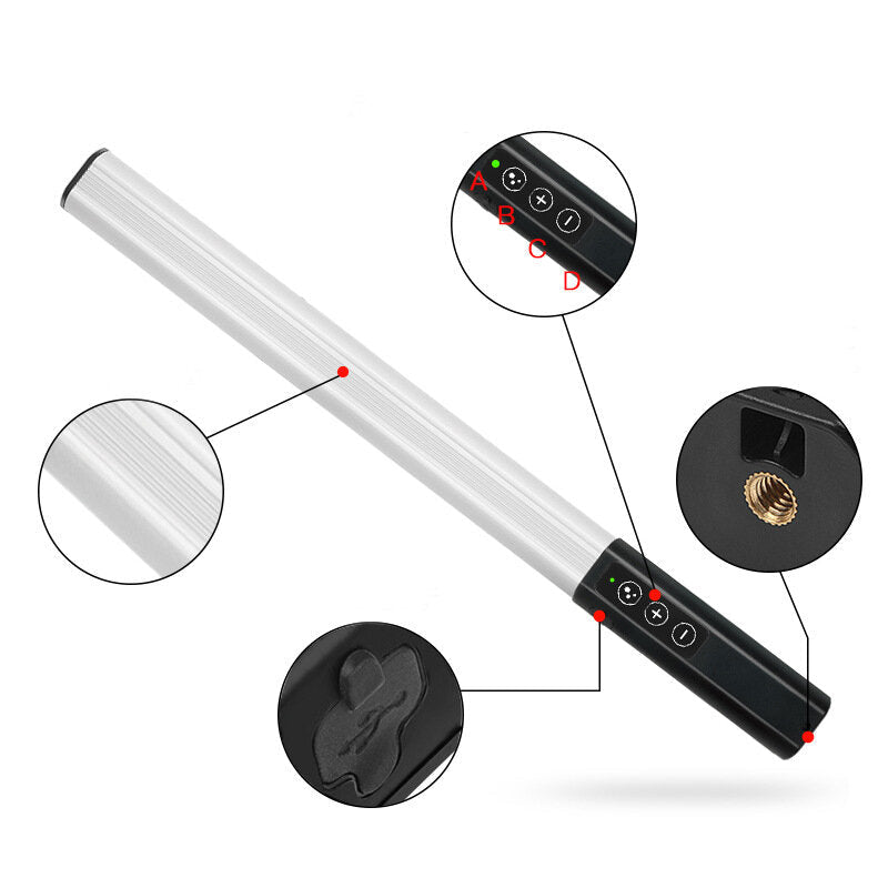 LED Light Wand Portable Handheld Lighting Stick RGB Full Color Light for Photography Studio Video Mobile Phone Camera Image 3