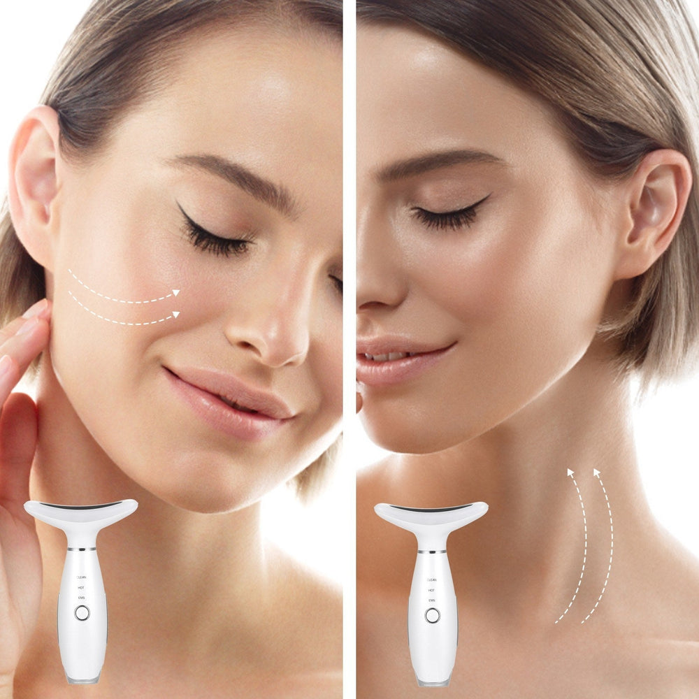 Led Photon Therapy Heating Neck Wrinkle Removal Massager Reduce Double Chin Skin Lifting Image 2