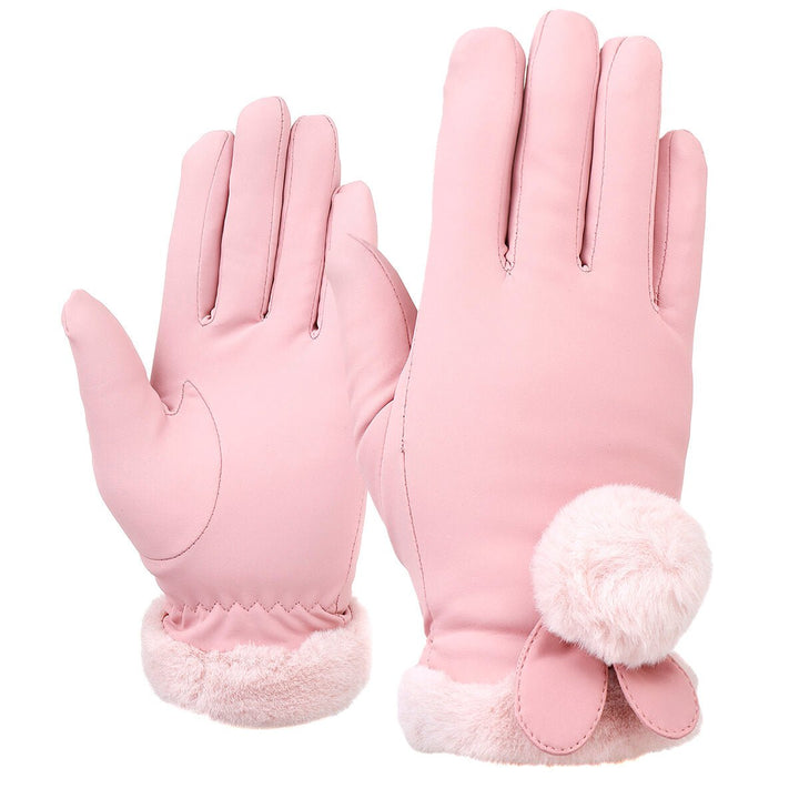 Ladies Winter Gloves Touch Screen Outdoor Sport Driving Waterproof Thermal Warm Gloves Image 1