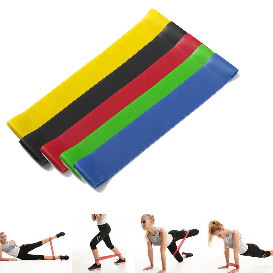 Latex Yoga Resistance Bands Strength Training Elastic Ring Fiteness Gym Image 1