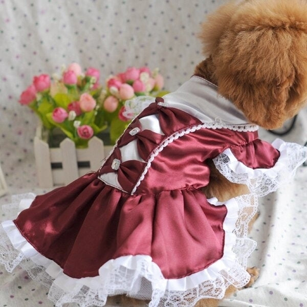 Lovely Dog Dress Puppy Wedding Dress Formal Dress Doggy Skirt Dog Clothes DTTT Image 4