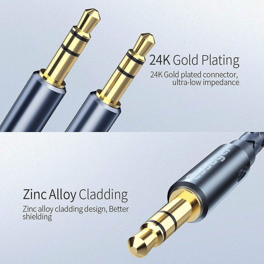 Male-To-Male Audio Cable 3.5mm Jack Aux Speaker Wire Car Headphone MP3 Aluminium Alloy Delicate Original Sound Cable Image 2