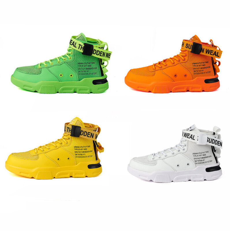Men Comfortable Summer Men Casual Sneakers Breathable Lightweight Mesh High-top Shoes Image 1