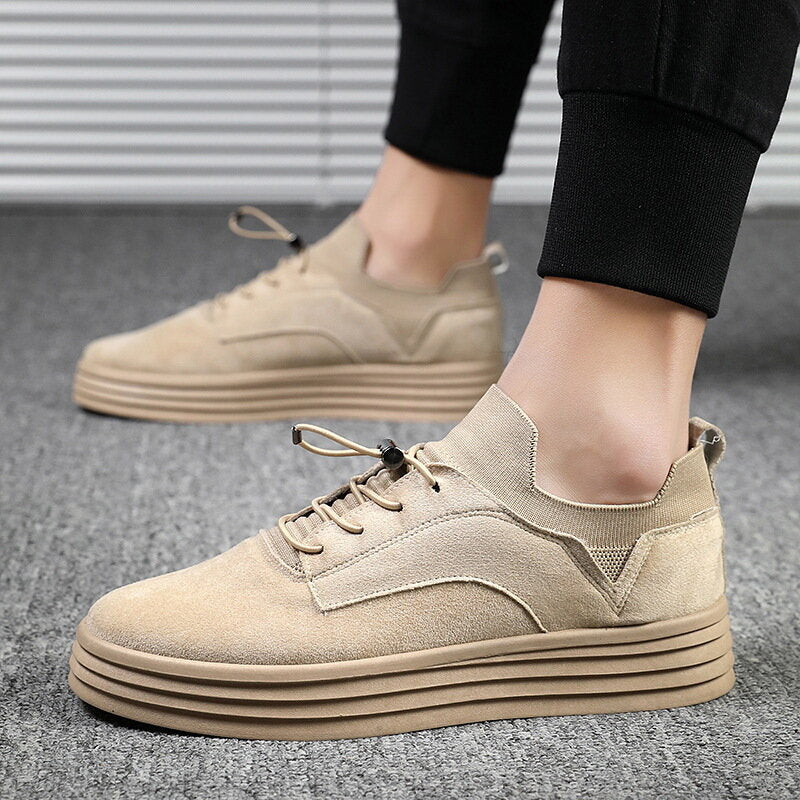 Men Fashion Casual Sneakers Flat Heel Leisure Walking Shoes Low Top Lace-Up Shoe Image 4