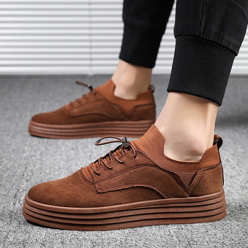 Men Fashion Casual Sneakers Flat Heel Leisure Walking Shoes Low Top Lace-Up Shoe Image 7