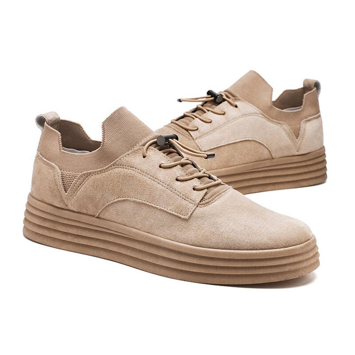 Men Fashion Casual Sneakers Flat Heel Leisure Walking Shoes Low Top Lace-Up Shoe Image 1