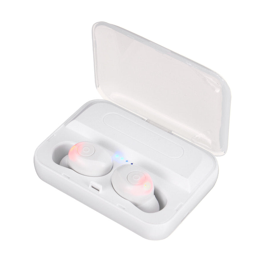 Mini Dual bluetooth 5.0 TWS Wireless Stereo Earphone Noise Reduction Light Display Headphones Image 1
