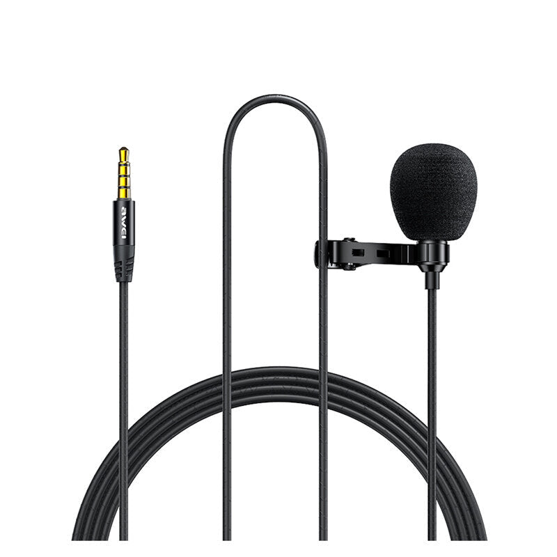 Microphone 3.5mm Aux Jack 3M Length Clean Sound Noise Cancelling for Vlog Laptop And Record Image 1