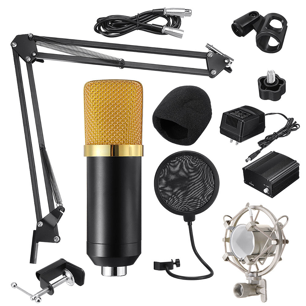 Microphone Condenser Sound Recording Microphone Kit With Shock Mount For Radio Braodcasting Singing Recording KTV Image 2
