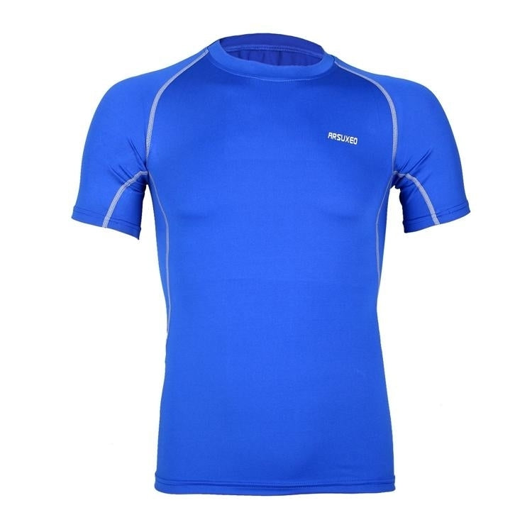 Outdoor Cycling Short Sleeve Elasticity Tight Bicycle Clothes Jersey Breathable Quick Dry Image 7