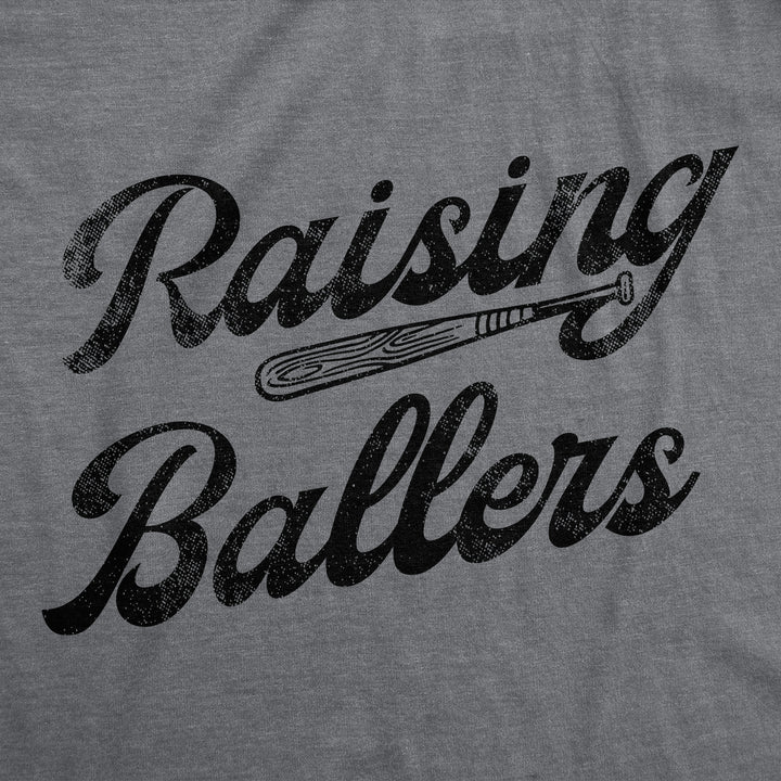 Womens Funny T Shirts Raising Ballers Sarcastic Baseball Graphic Tee For Ladies Image 2