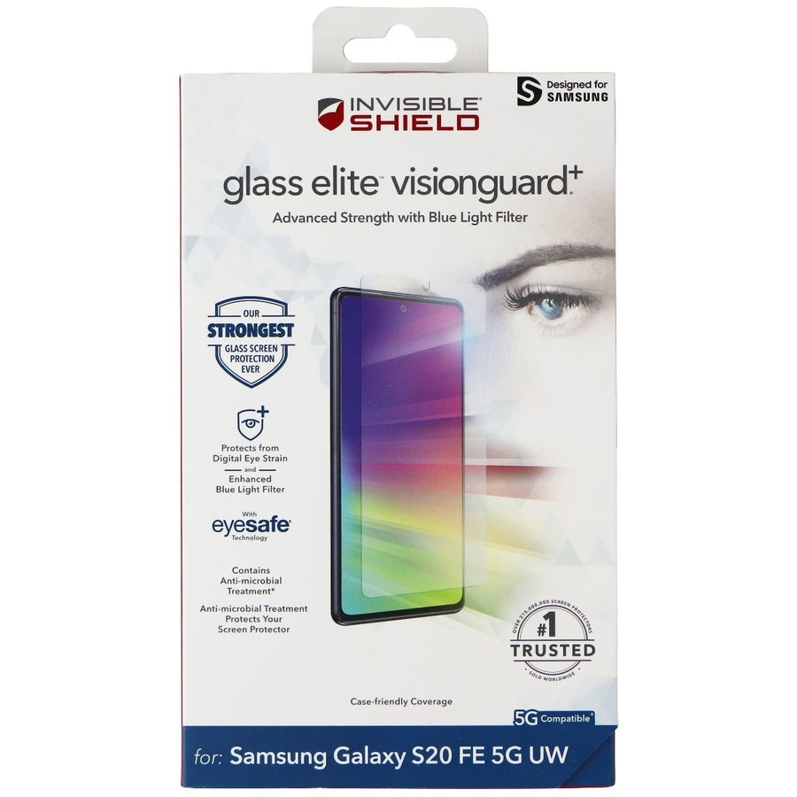 ZAGG (Glass Elite VisionGuard+) Protector for Galaxy S20 FE 5G UW - Clear Image 1