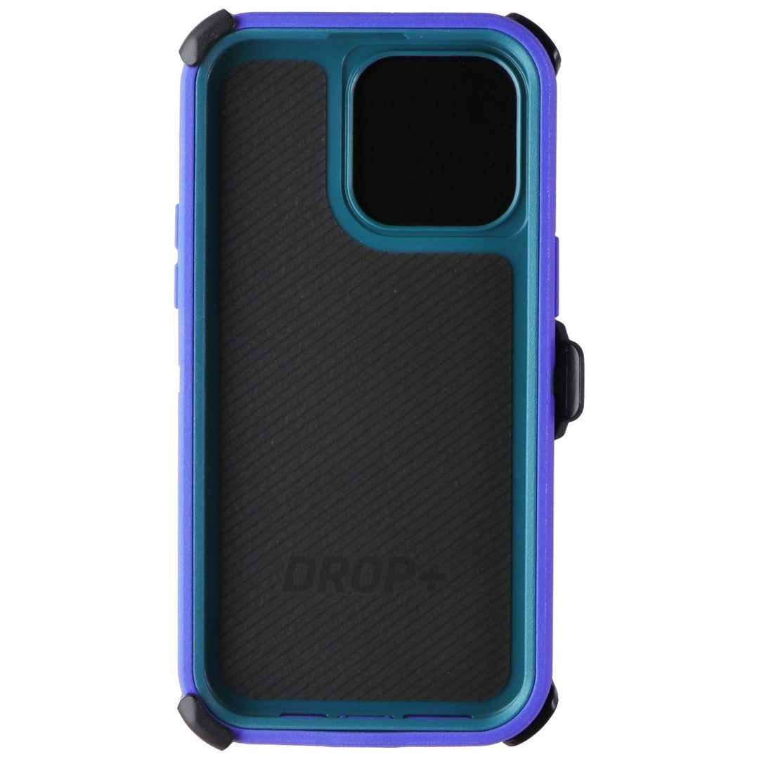 OtterBox Defender Case and Holster for iPhone 14 Pro Max - Rain Check (Blue) Image 3