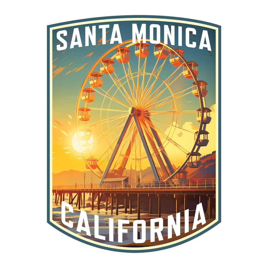 Santa Monica California Design C Souvenir Vinyl Decal Sticker Image 1