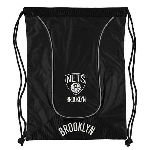 Brooklyn Nets NBA Cinch Back Sack Drawstring Bag Image 1