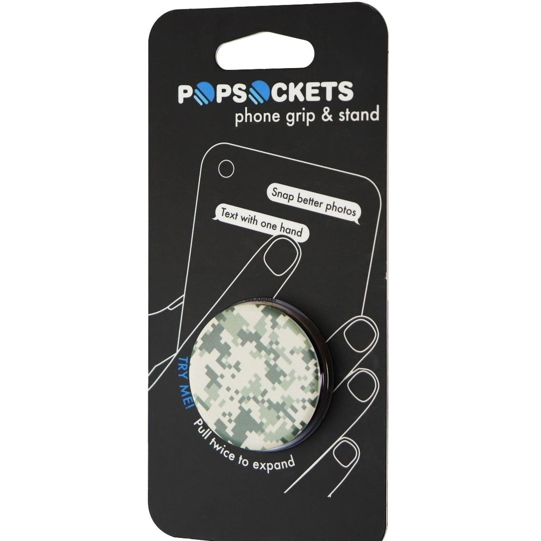 PopSockets Collapsible Grip and Stand for Phones and Tablets - Digital Camo Image 1