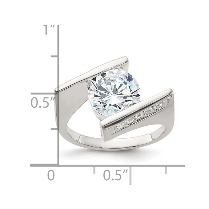 Sterling Silver Cubic Zirconia (CZ) Polished Ring Image 3