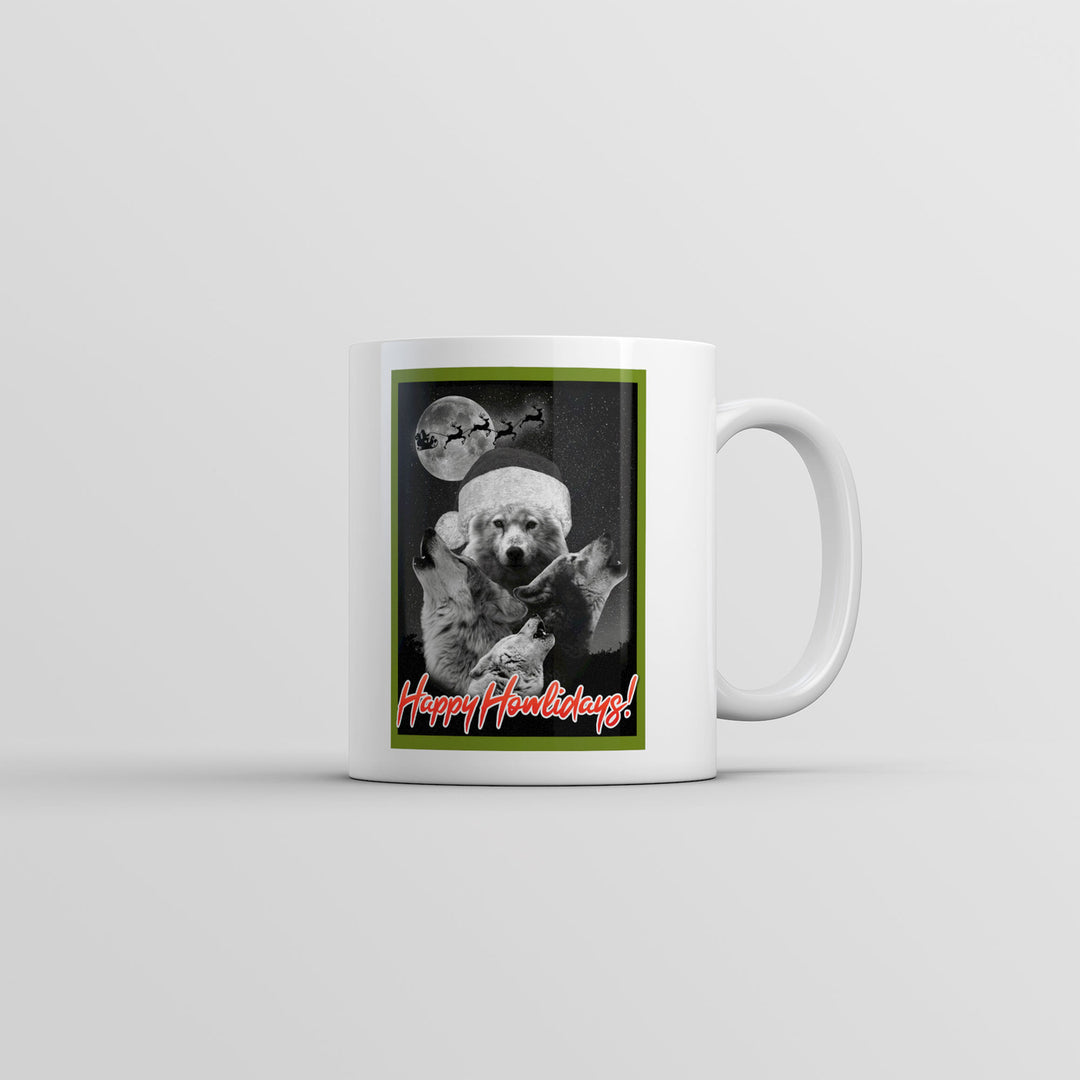 Happy Howlidays Mug Funny Christmas Dog Graphic Coffee Cup-11oz Image 1