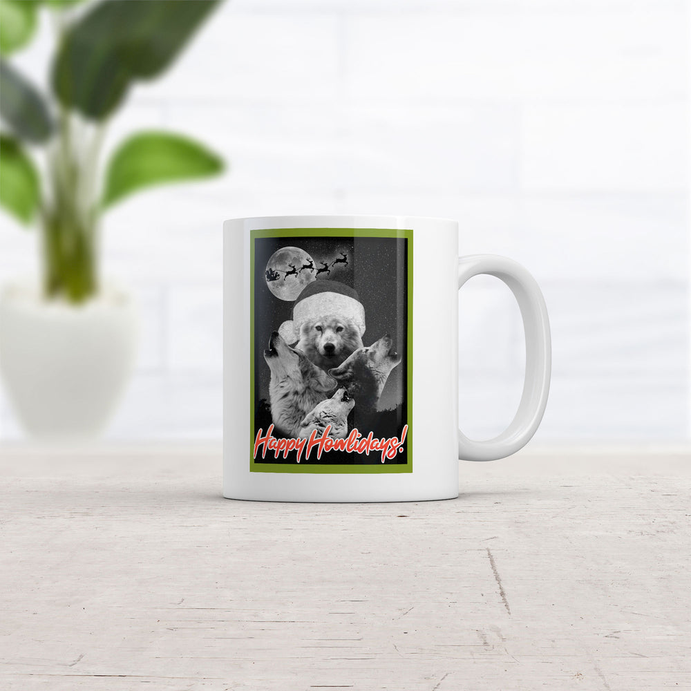 Happy Howlidays Mug Funny Christmas Dog Graphic Coffee Cup-11oz Image 2