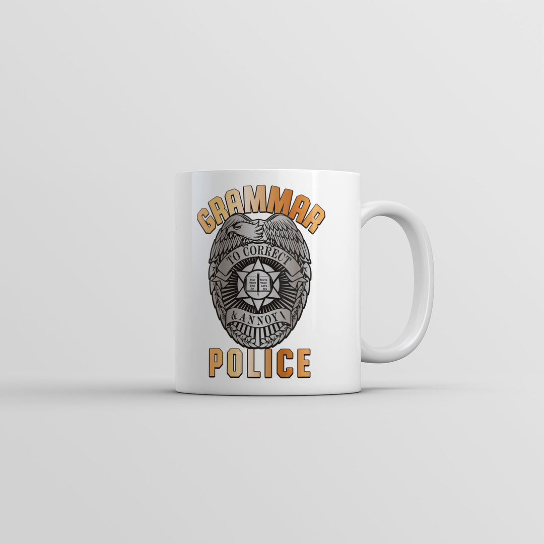 Grammar Police Mug Funny Sarcastic English Novelty Coffee Cup-11oz Image 1