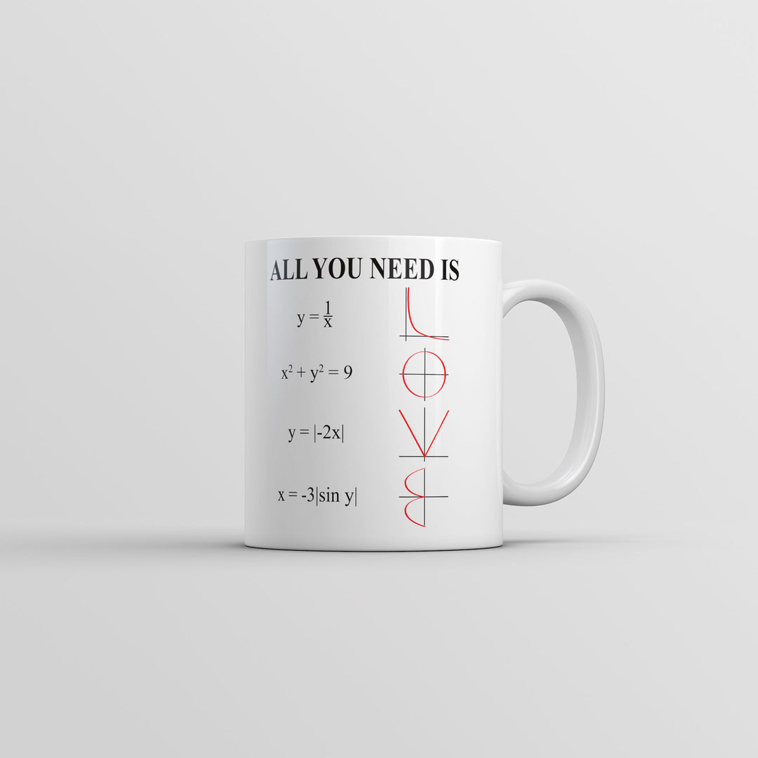 All You Need Is Love Equation Mug Funny Math Graphic Coffee Cup-11oz Image 1