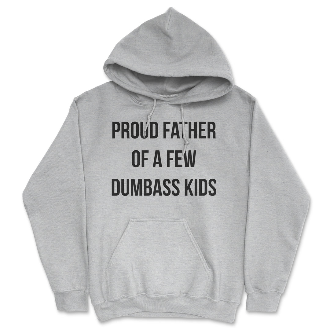 Proud Father Of A Few Dumbass Kids Unisex Hoodie Sarcastic Hooded Sweatshirt Image 1