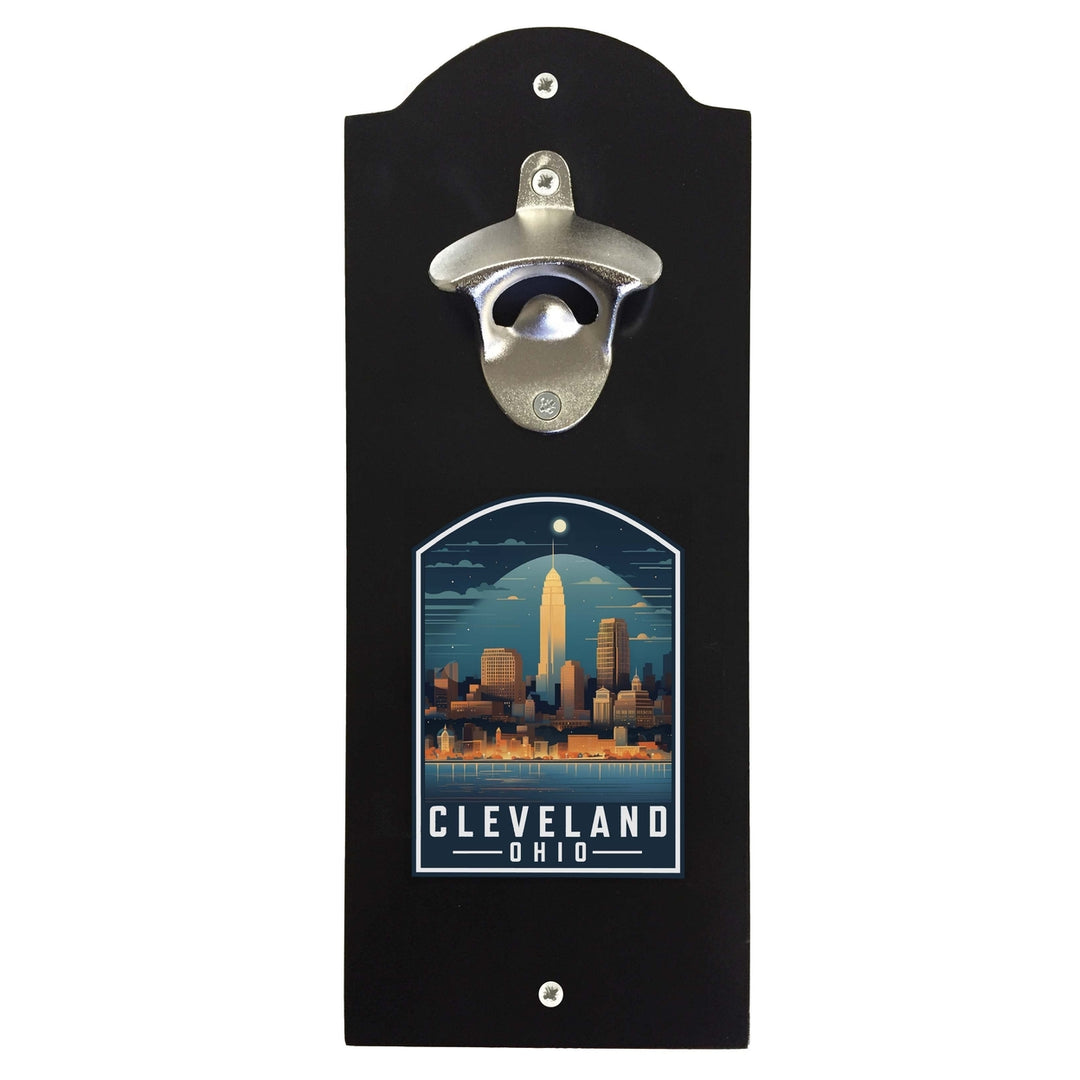 Cleveland Ohio Design A Souvenir Wall mounted bottle opener Image 1