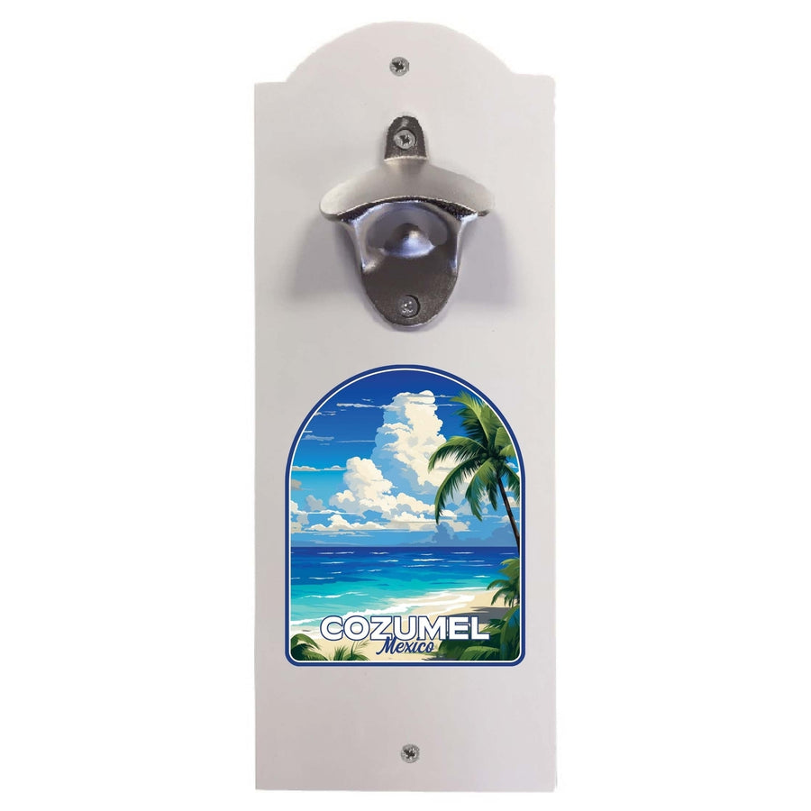 Cozumel Mexico Design C Souvenir Wall mounted bottle opener Image 1