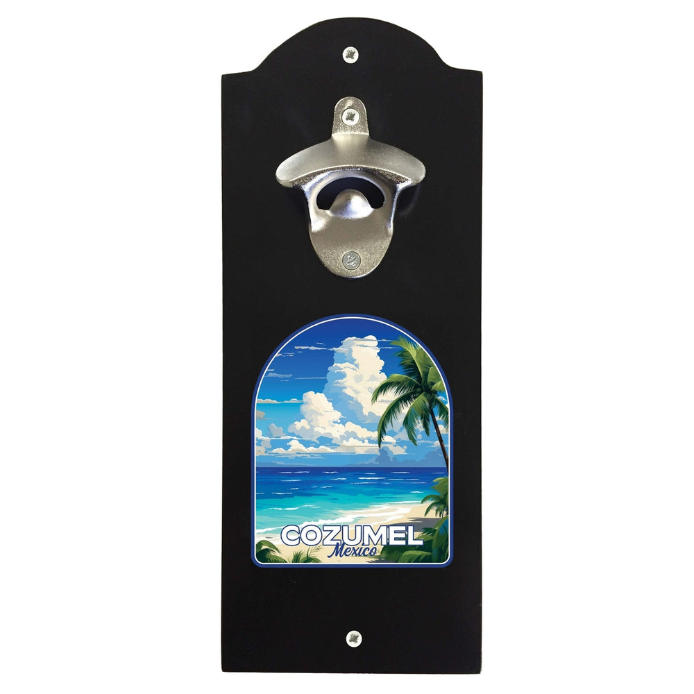 Cozumel Mexico Design C Souvenir Wall mounted bottle opener Image 2