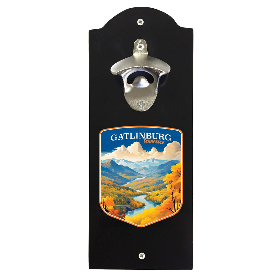 Gatlinburg Tennessee Design D Souvenir Wall mounted bottle opener Image 1