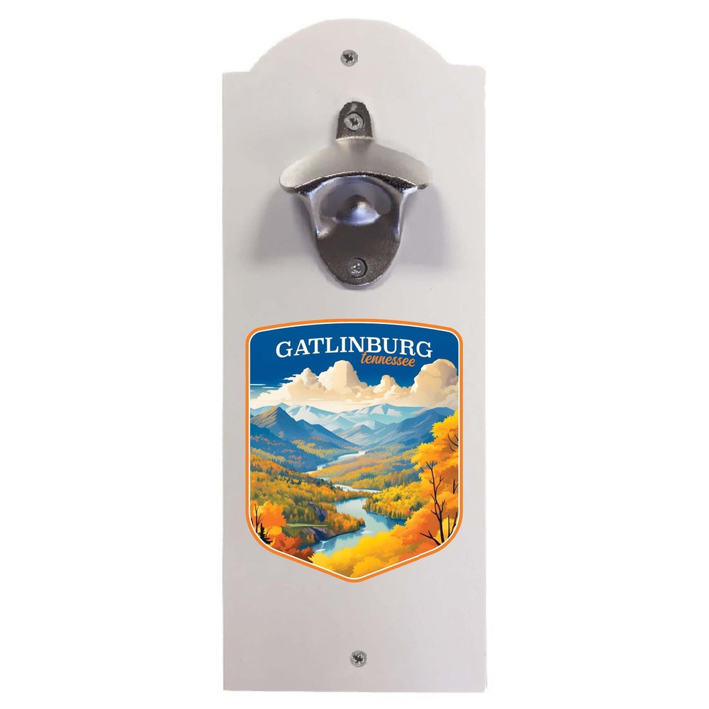 Gatlinburg Tennessee Design D Souvenir Wall mounted bottle opener Image 2