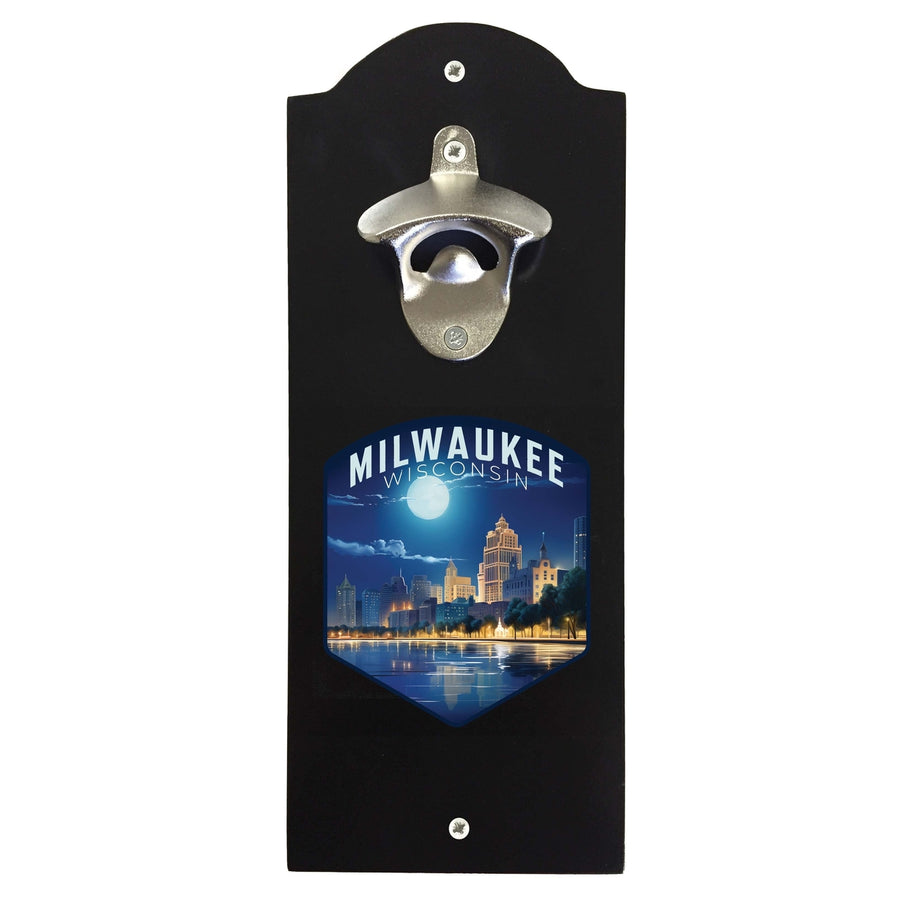 Milwaukee Wisconsin Design B Souvenir Wall mounted bottle opener Image 1