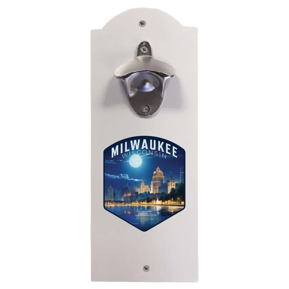 Milwaukee Wisconsin Design B Souvenir Wall mounted bottle opener Image 2