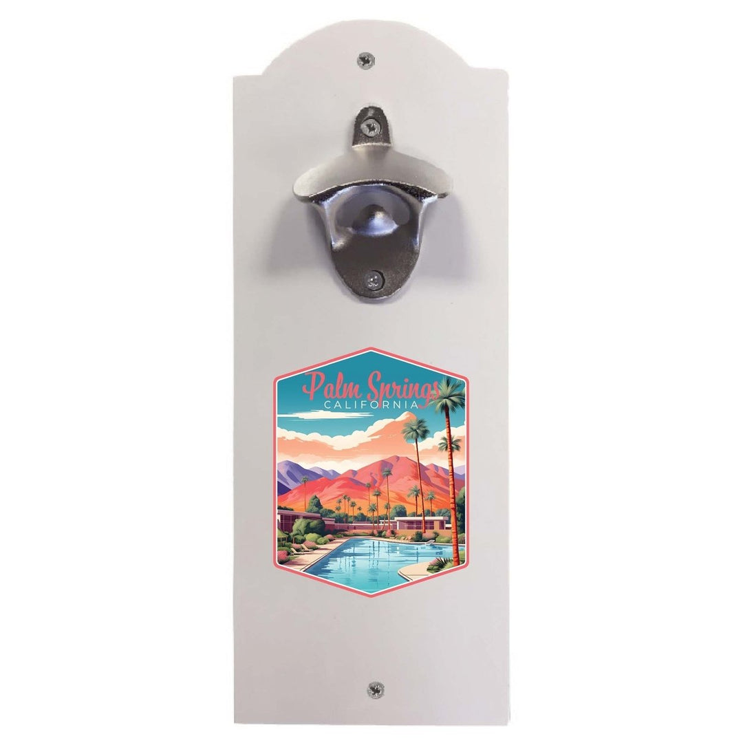 Palm Springs California Design B Souvenir Wall mounted bottle opener Image 1