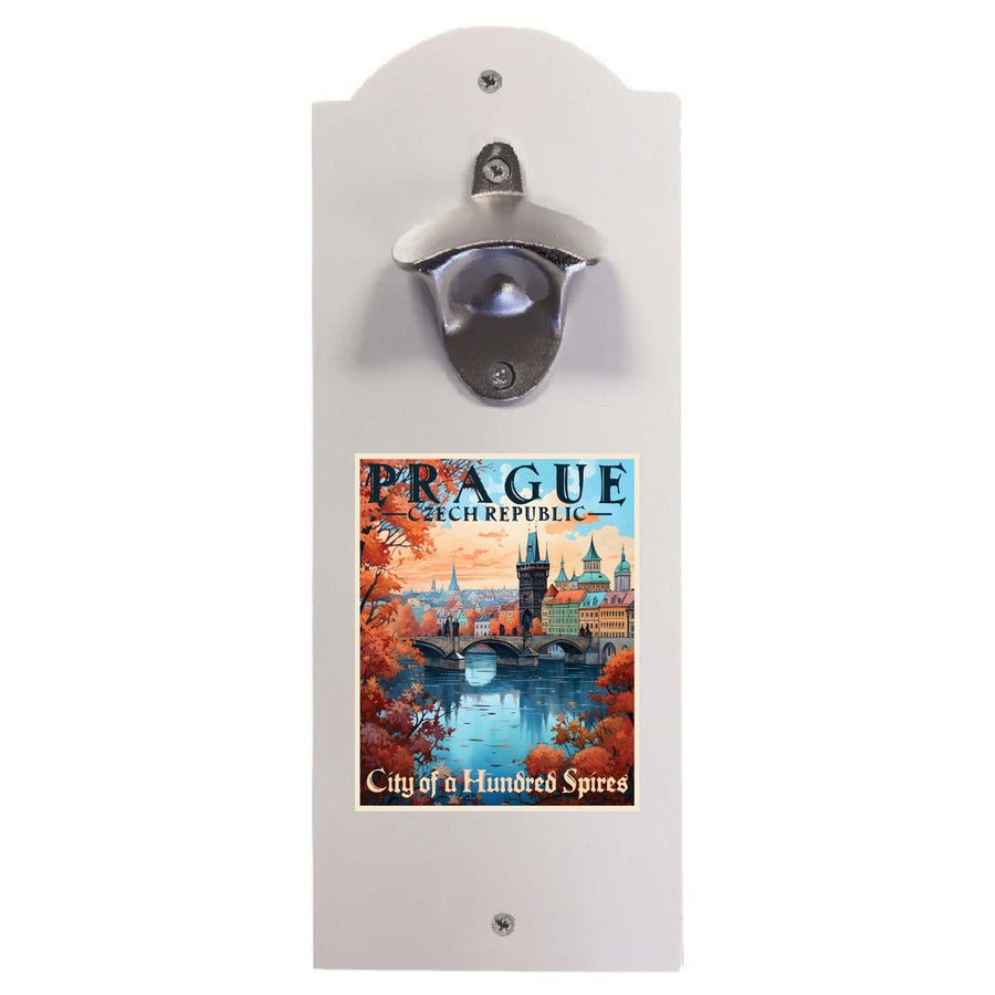 Prague Czech Republic Design A Souvenir Wall mounted bottle opener Image 1