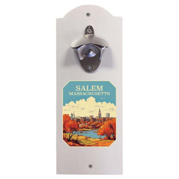 Salem Massachusettes Design A Souvenir Wall mounted bottle opener Image 2