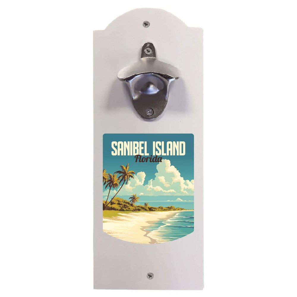 Sanibel Island Design A Souvenir Wall mounted bottle opener Image 2