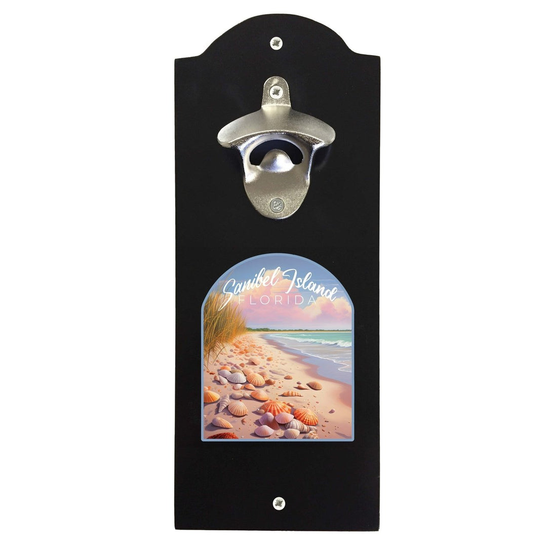 Sanibel Island Florida Design B Souvenir Wall mounted bottle opener Image 1