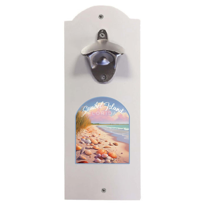 Sanibel Island Florida Design B Souvenir Wall mounted bottle opener Image 2