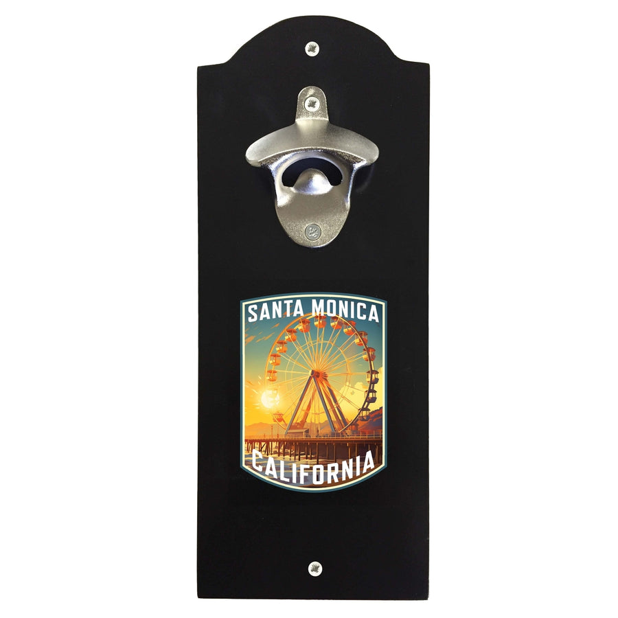 Santa Monica California Design C Souvenir Wall mounted bottle opener Image 1