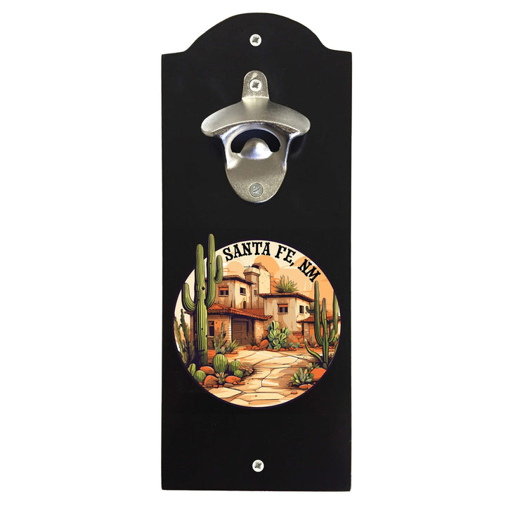 Santa Fe Mexico Design D Souvenir Wall mounted bottle opener Image 1