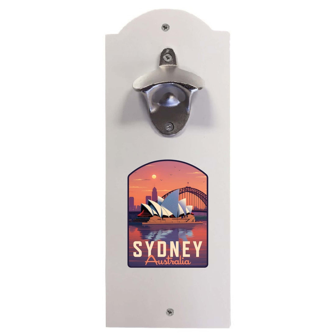 Sydney Australia Design B Souvenir Wall mounted bottle opener Image 1