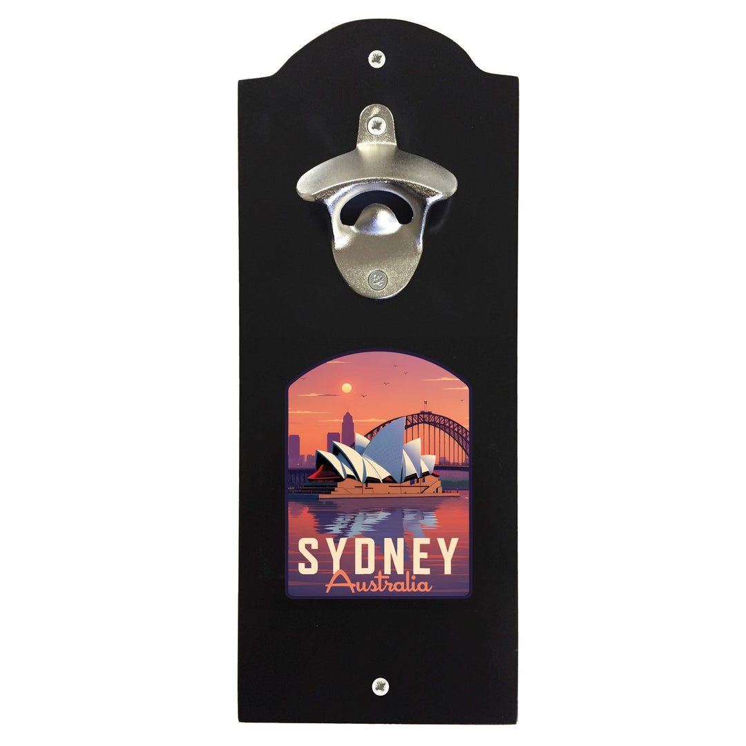 Sydney Australia Design B Souvenir Wall mounted bottle opener Image 2