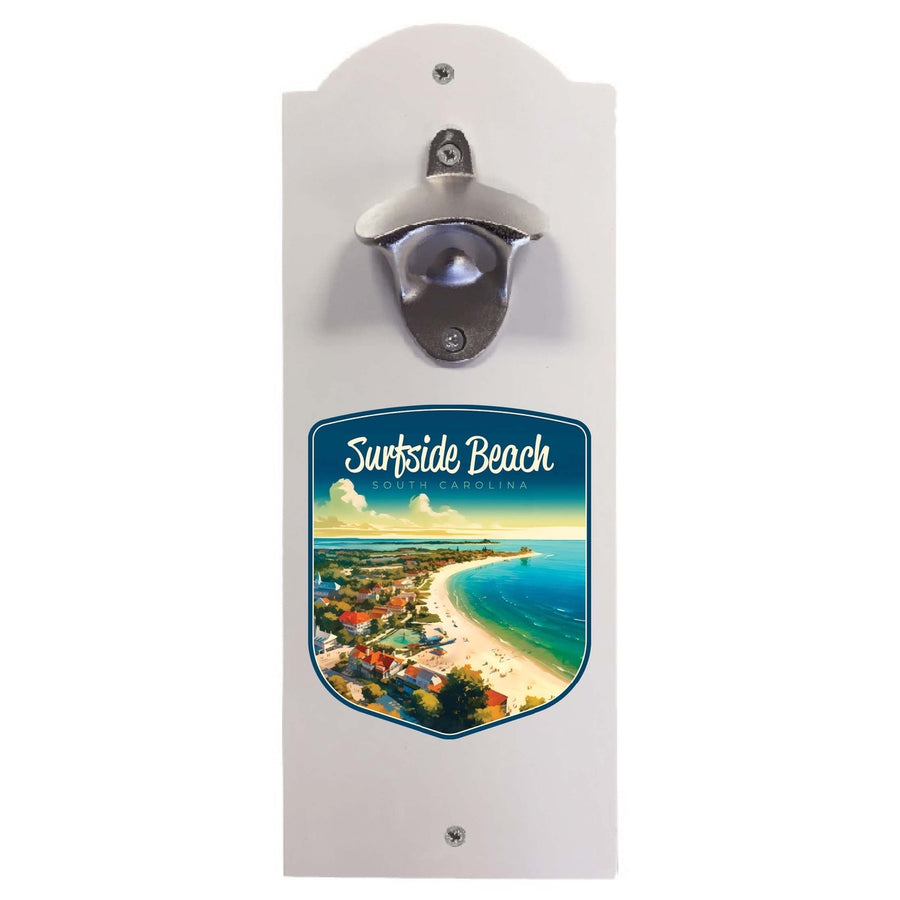 Surfside Beach South Carolina Design A Souvenir Wall mounted bottle opener Image 1